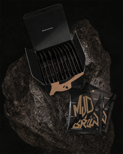 Mud Brew single-serve coffee brew bags top packaging
